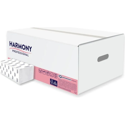 Harmony Professional Z-Z ručníky 2 vrstvé bílé 157 ks x 20 bal – Zboží Dáma