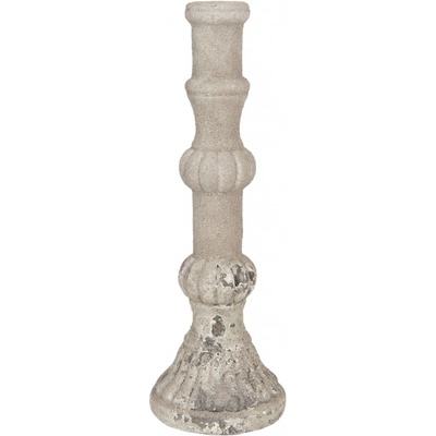 Šedý cementový svícen Florent L - Ø 13*39 cm - Clayre & Eef