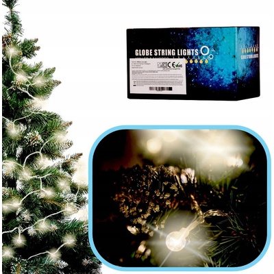 KIK KX5239 Vianočné osvetlenie guľa 100 LED teplá biela 10m
