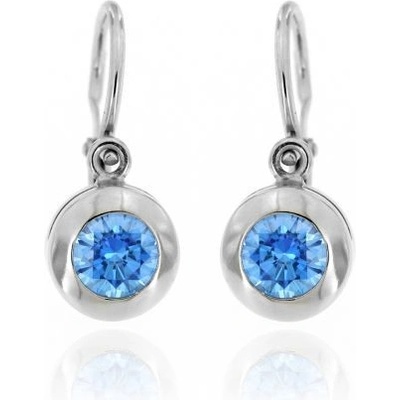 Zlatnictví U Kostela zlaté dětské náušnice s modrým kamínkem 307M