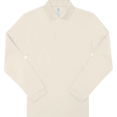 B&C polokošile B&C My Polo 180 LSL piqué dlouhý rukáv COT-01U42504701 bílé špinavé