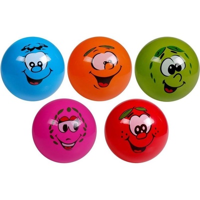 Gumový míč smajlík 23 cm fialová