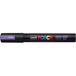 uni Декоративен маркер, 1, 8-2, 5 мм, UNI "Posca PC-5M", метална лила 286872000 (286872000)