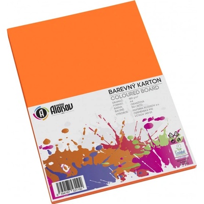 Barevný papír oranžový A4 180g 50 listů – Zboží Mobilmania