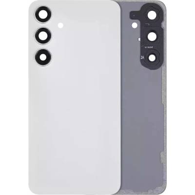 Zadní sklo + kryt kamery Samsung Galaxy S24 Plus 5G (bez loga) – Aftermarket Plus – mramorově šedé SAM3719