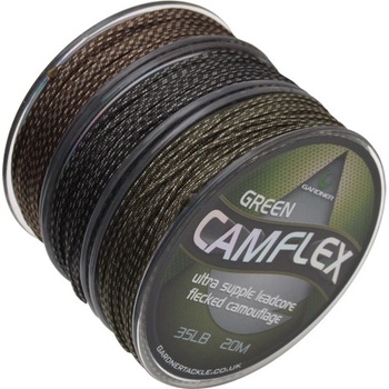 Gardner Olovená šnúra Camflex Leadcore 20m 45lb Camo Green