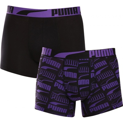Puma Men Printed Boxer 2P 938307-03 Fialová, Čierna