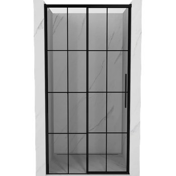 Mexen Rox плъзгаща се душ врата лява 105 см, черна решетка, черна - 8C2-105-000-70-77-L (8C2-105-000-70-77-L)