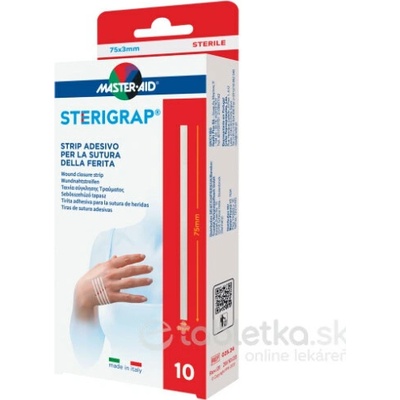 STERIGRAP NÁPLASŤOVÉ STEHY sterilné 75 x 3 mm 10 ks