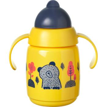 Tommee Tippee Неразливаща чаша със сламка Tommee Tippee - Superstar, 300 ml, жълта (TT.0223)