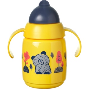 Tommee Tippee Неразливаща чаша със сламка Tommee Tippee - Superstar, 300 ml, жълта (TT.0223)