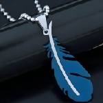 HARAHU Колие SI-34157 Feather - Синьо KP34157