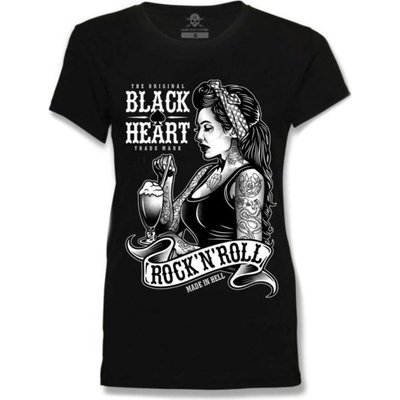 дамска тениска black heart - pin up shake - black - 12900