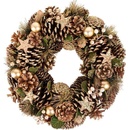 Vianočné vence MagicHome Veniec Vianoce prírodný bronzový 34 cm