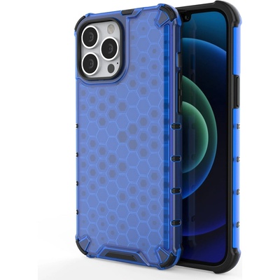 HQWear Удароустойчив кейс от ТРU материал Honeycomb за Apple iPhone 13 Pro, Син (9145576213247)