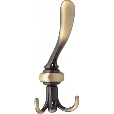 Háček 557 staromosazný leštěný 178 mm x 78 mm x 75 mm