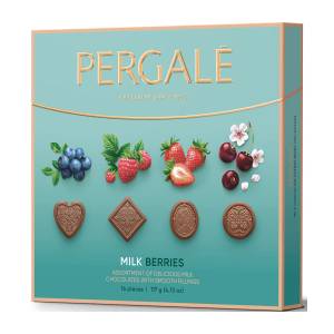 Pergalė PergalĖ ГОРСКИ ПЛОДОВЕ БОНБОНИ АСОРТИ С МЛЕЧЕН ШОКОЛАД 117Г