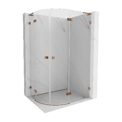 Mexen Lunar L полукръгла душ кабина с отваряне надясно 100 x 90 см, прозрачна, (833L-100P-090L-60-00)