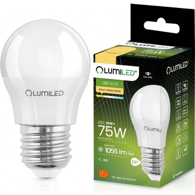 Lumiled LED žárovka P45 E27 10W = 100W 990lm 3000K Teplá bílá 180° Mléčná CCD