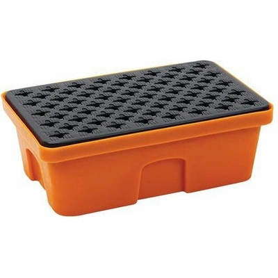 Plastová záchytná vaňa s roštom, 640 x 410 mm, kapacita 40 l - Manutan Expert