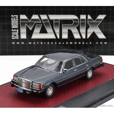 Matrix scale models Mercedes benz S-class 300sd Turbodiesel w116 Usa Version 1977 Blue Met 1:43