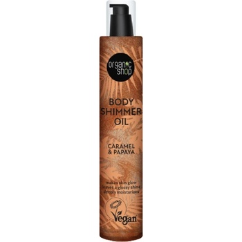Organic Shop Блестящо масло за тяло Caramel & Papaya, 100 ml