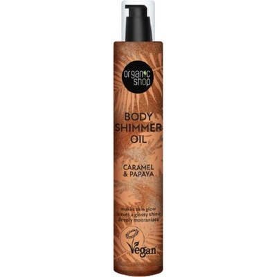Organic Shop Блестящо масло за тяло Caramel & Papaya, 100 ml