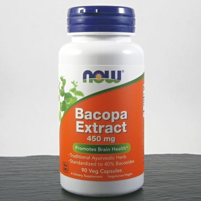 Now Bacopa monnieri Brahmi extrakt 450 mg 90 rostlinných kapsúl