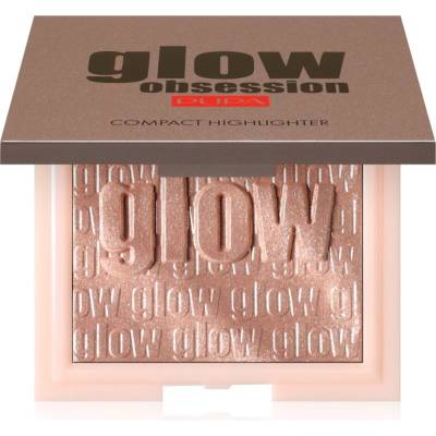PUPA Milano Glow Obsession компактна озаряваща пудра цвят 002 - Rose Gold 6 гр