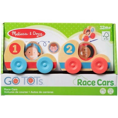 Melissa & Doug GO TOTs Dřevěná závodní auta MDQ30737