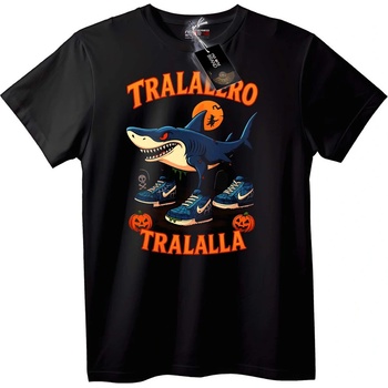NOONEBRAND Тениска Хелоуин Акула Тралалеро - 4XL, Black