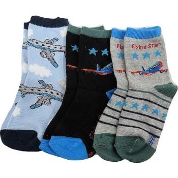 Sockswear Chlapecké ponožky 3 páry modrá-šedá