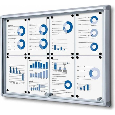 A-Z Reklama CZ Informační Vitrína s posuvnými dvířky s protipožární certifikací, SCSL8xA4 - pro 8 x A4