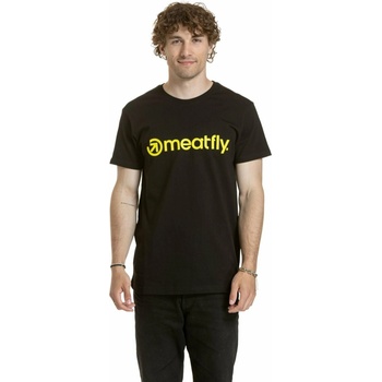 Meatfly мъжка тениска Joe Black / Lime Meatfly | Cheren | МЪЖЕ | XS