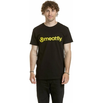 Meatfly мъжка тениска Joe Black / Lime Meatfly | Cheren | МЪЖЕ | XS