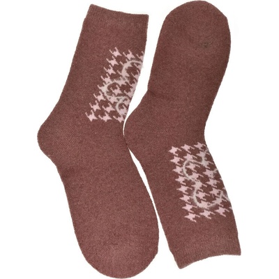 Dámske termo ponožky Cozy-Pattern bordové