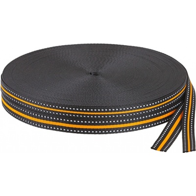 Altima Reflexní popruh dvoubarevný š. 25 mm černo-oranžový - balení 5 m