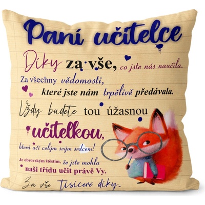 Impar Polštář Paní učitelce 40x40 – Zboží Mobilmania