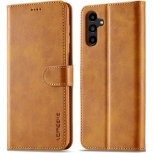 IMEEKE Peňaženkový obal Samsung Galaxy A35 5G svetlohnedé