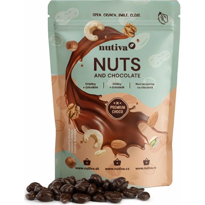 NUTIVA Arašidy v horkej čokoláde 200 g