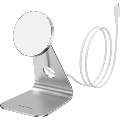 MagSafe bezdrôtová nabíjačka Vention Wireless Charging Stand, Silver (FGHI0)