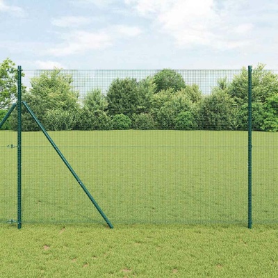 vidaXL Zemní upevnění svařované drátěné ploty 25 x 1,5 m Zelená