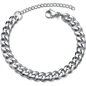 HARAHU Гривна на ръка to-34839 - Сребърна / 18+5см / 7мм kp34839