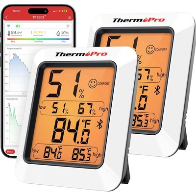ThermoPro bezdrôtový teplomer a vlhkomer, biela