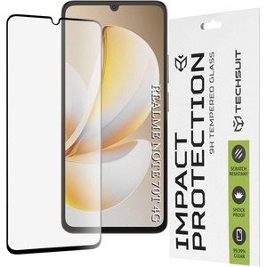 Techsuit Протектор - Techsuit 111D Full Cover / Full Glue - Realme Note 70T - Черен