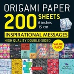 Tuttle Publishing Origami Paper 200 sheets Inspirational Messages 6" (15 cm) | Tuttle Publishing