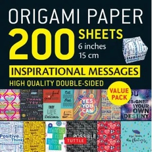 Tuttle Publishing Origami Paper 200 sheets Inspirational Messages 6" (15 cm) | Tuttle Publishing