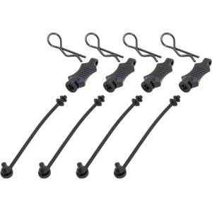 HOBBYTECH Щипки с ластици за 1/8 body clips retainers + clips ( 4 pcs) ht-502400 (ht-502400)