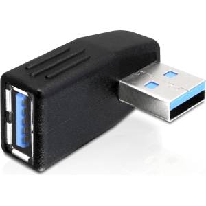 Delock Адаптер Delock USB 3.0 мъжки-женски, завъртян на 270° хоризонтално