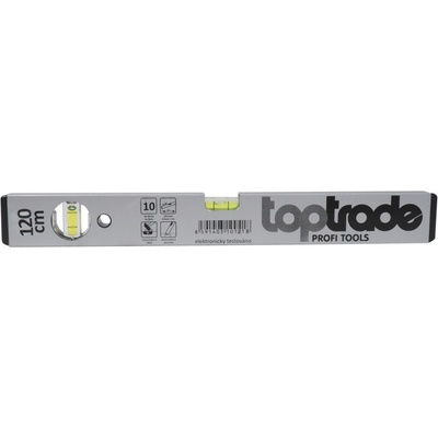 TopTrade vodováha strieborná, 2 libely, 1200 mm